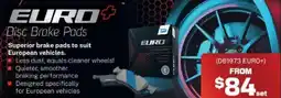 Repco EURO Disc Brake Pads offer