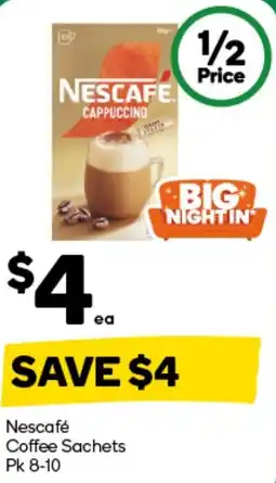 Woolworths Nescafé Coffee Sachets offer