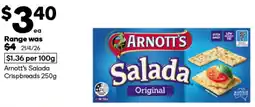 Woolworths Arnott's Salada Crispbreads offer