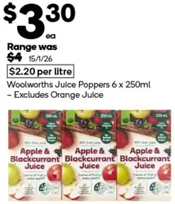 Woolworths Woolworths Juice Poppers offer