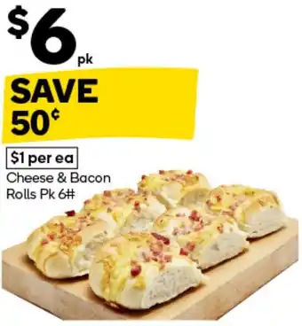 Woolworths Cheese & Bacon Rolls offer