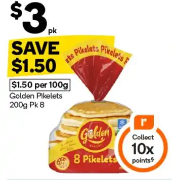 Woolworths Golden Pikelets offer