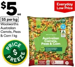 Woolworths Woolworths Australian Carrots, Peas & Corn offer