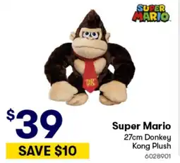 Woolworths Super Mario 27cm Donkey Kong Plush offer