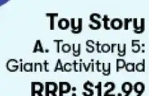 Woolworths Toy Story 5: Giant Activity Pad offer