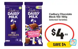 IGA Cadbury Chocolate Block offer