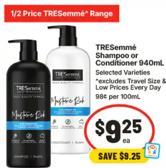 IGA TRESemmé Shampoo or Conditioner offer