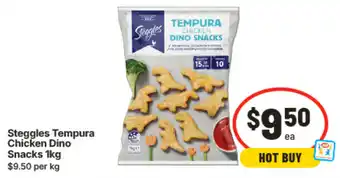 IGA Steggles Tempura Chicken Dino Snacks offer
