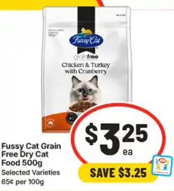 IGA Fussy Cat Grain Free Dry Cat Food offer
