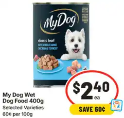 IGA My Dog Wet Dog Food offer