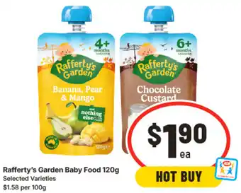 IGA Rafferty's Garden Baby Food offer