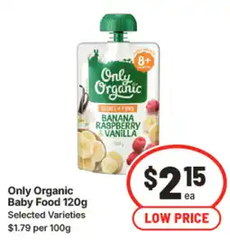 IGA Only Organic Baby Food offer