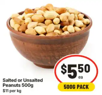 IGA Salted or Unsalted Peanuts offer
