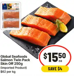 IGA Global Seafoods Salmon Twin Pack Skin Off offer