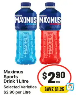 IGA Maximus Sports Drink offer