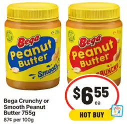 IGA Bega Crunchy or Smooth Peanut Butter offer