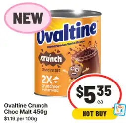 IGA Ovaltine Crunch Choc Malt offer
