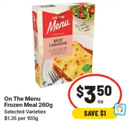 IGA On The Menu Frozen Meal offer