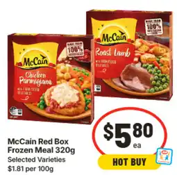IGA McCain Red Box Frozen Meal offer
