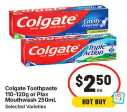 IGA Colgate Toothpaste or Plax Mouthwash offer