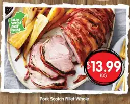Spudshed Pork Scotch Fillet Whole offer