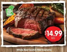 Spudshed Whole Beef Scotch Fillet Economy offer