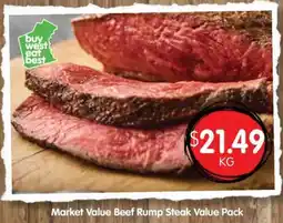 Spudshed Market Value Beef Rump Steak Value Pack offer