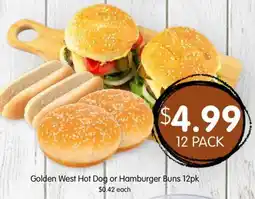 Spudshed Golden West Hot Dog or Hamburger Buns offer