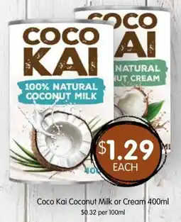 Spudshed Coco Kai Coconut Milk or Cream offer