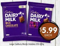 Spudshed Large Cadbury Blocks Varieties offer