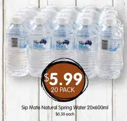 Spudshed Sip Mate Natural Spring Water offer