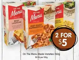 Spudshed On The Menu Meals Varieties offer