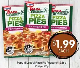 Spudshed Papa Giuseppi Pizza Pie Pepperoni offer
