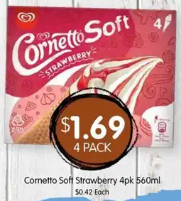 Spudshed Cornetto Soft Strawberry offer