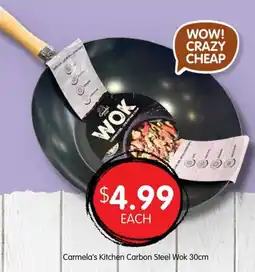Spudshed Carmela's Kitchen Carbon Steel Wok offer