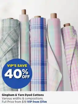 Spotlight Gingham & Yarn Dyed Cottons offer