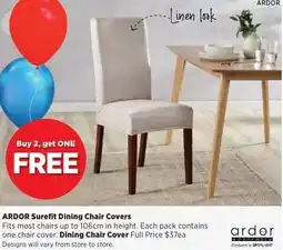 Spotlight ARDOR Surefit Dining Chair Covers offer