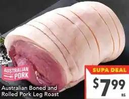 Supa Valu Australian Boned and Rolled Pork Leg Roast offer