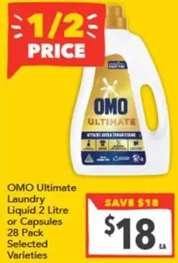 Supa Valu OMO Ultimate Laundry Liquid or Capsules offer