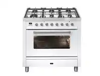 Ilve 90cm Dual Fuel White Freestanding Cooker