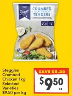 Supa Valu Steggles Crumbed Chicken offer
