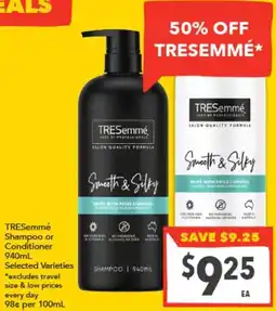 Supa Valu TRESemmé Shampoo or Conditioner offer