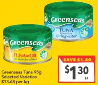 Supa Valu Greenseas Tuna offer
