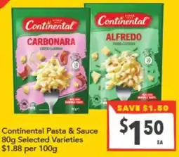 Supa Valu Continental Pasta & Sauce offer