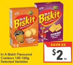 Supa Valu In A Biskit Flavoured Crackers offer