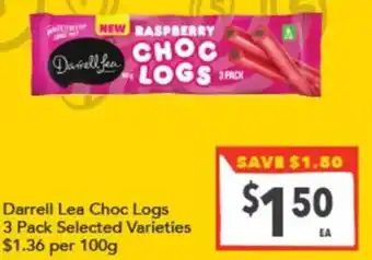 Supa Valu Darrell Lea Choc Logs offer