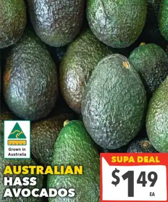 Supa Valu Australian hass avocados offer