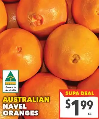 Supa Valu Australian navel oranges offer
