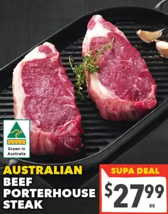 Supa Valu Australian beef porterhouse steak offer