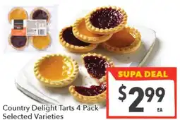 Supa Valu Country Delight Tarts offer